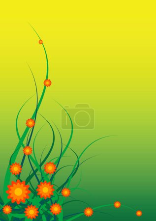 Ilustración de Imagen de fondo abstracto floral - ilustración vectorial - Imagen libre de derechos
