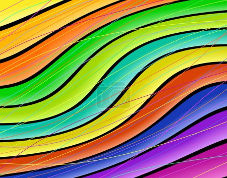 Illustration for Abstract editable vector background design of colorful stripes - Royalty Free Image