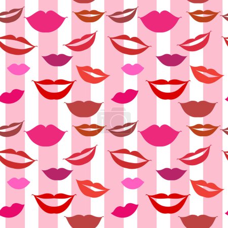 Illustration for Seamless background lips, smiles - Royalty Free Image