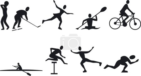 Illustration for Illustration of Athlete Silouettes - Vector - Royalty Free Image