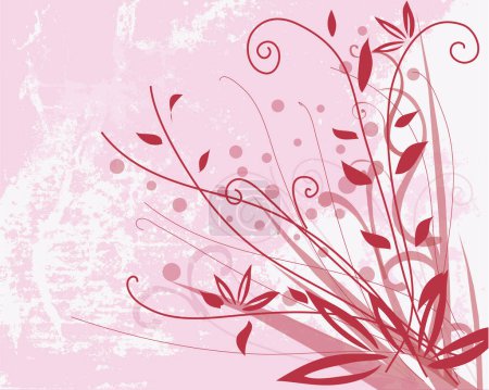 Illustration for Grunge style ornate floral background - Royalty Free Image