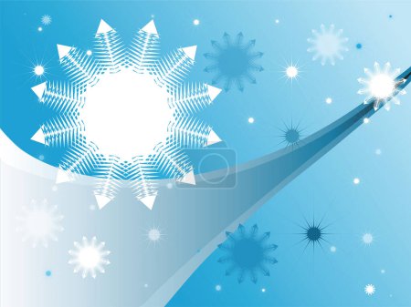 Téléchargez les illustrations : Illustration vectorielle d'un élégant fond bleu hiver. - en licence libre de droit