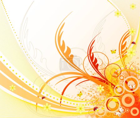 Illustration for Floral  background vector image - vector illustration - Royalty Free Image