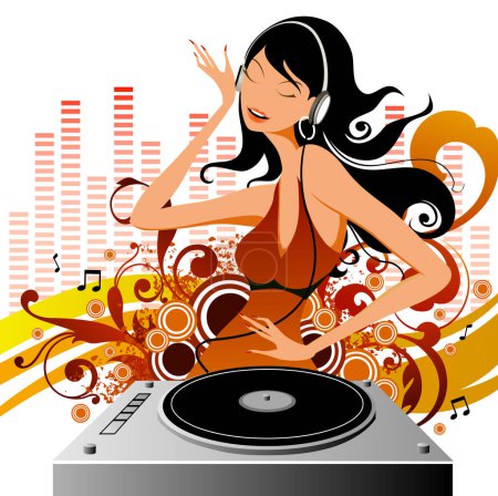 Illustration for Party girl image - vector illustration - Royalty Free Image
