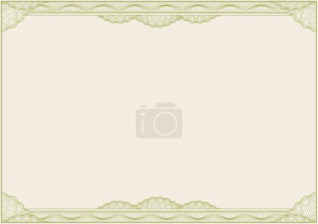 Illustration for Classic guilloche border for diploma or certificate. A4 / CMY - Royalty Free Image