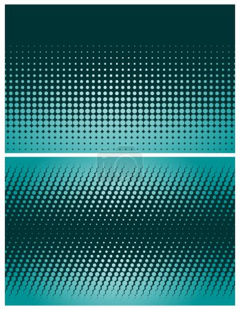 Illustration for Two variants / abstract halftone backgrounds - Royalty Free Image