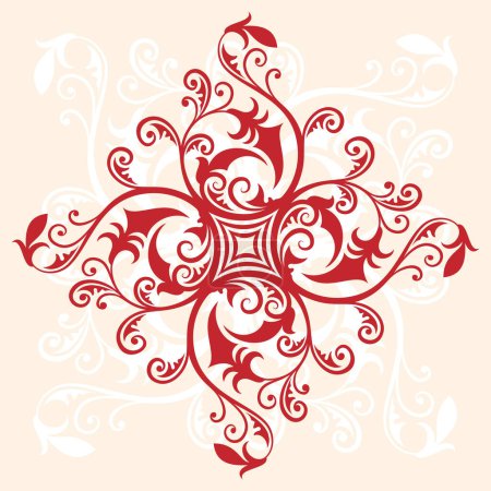 Ilustración de Ornamento vectorial en estilo de flor - Imagen libre de derechos
