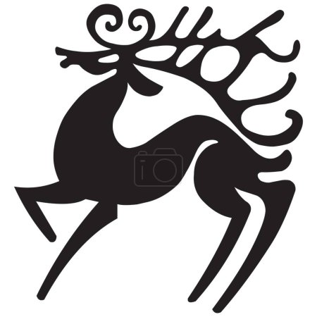 Ilustración de Ilustración de vectores de ciervos, elementos navideños para el diseño. - Imagen libre de derechos