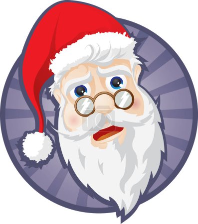 Illustration for Santa Claus head image - vector illustration - Royalty Free Image