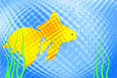 Ilustración de Ilustración vectorial editable de un pez dorado que es un elemento separado - Imagen libre de derechos