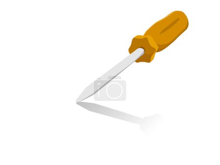 Illustration for Screw driver on isolated backgroun - Royalty Free Image