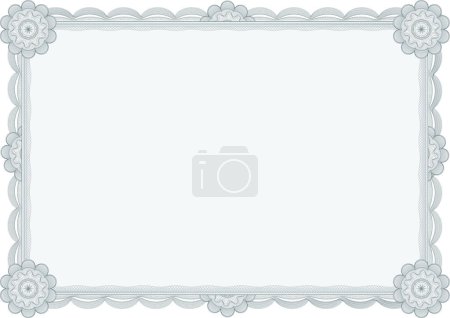 Illustration for Classic guilloche border for diploma or certificate. Lines not converted to forms. - Royalty Free Image