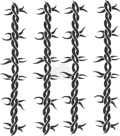 Illustration for Armband tattoo barb wire image illustration for use in web and print design - Royalty Free Image