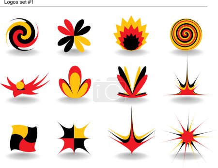 Ilustración de Logotipos vectoriales abstractos set # 1 - Imagen libre de derechos