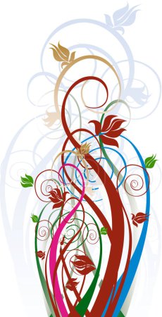 Téléchargez les illustrations : Image vectorielle de fond floral - illustration vectorielle - en licence libre de droit