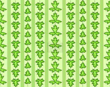 Illustration for Editable vector repeating wallpaper design of maple leaves - Royalty Free Image