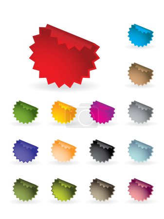 Illustration for Colourful label set.  More sets in my portfolio. - Royalty Free Image