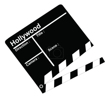 Illustration for A vector representing a clapper - Royalty Free Image