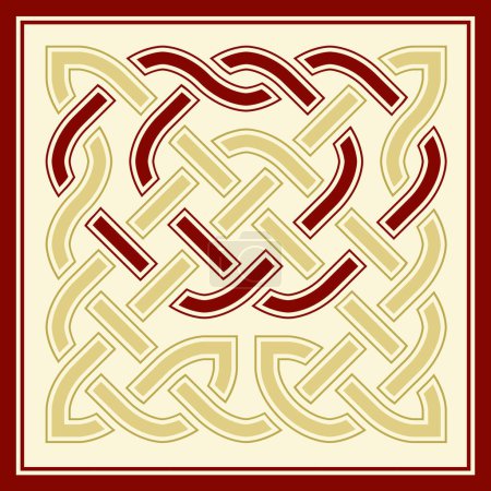 Téléchargez les illustrations : Illustration vectorielle d'un nœud celtique entrelacé - en licence libre de droit