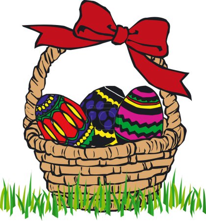 Téléchargez les illustrations : Illustration des œufs de Pâques - vecteur - en licence libre de droit
