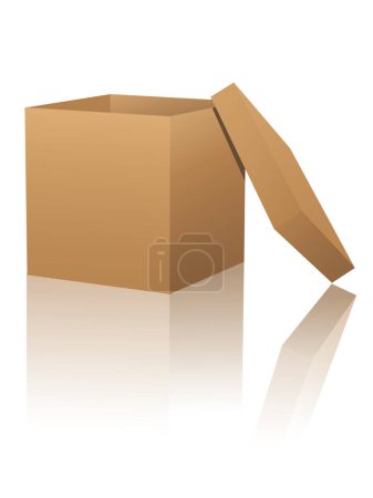 Ilustración de Caja de cartón con reflejos. Compruebe por favor mi cartera para más ilustraciones del embalaje. - Imagen libre de derechos