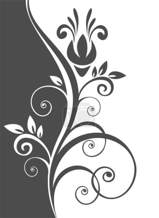 Ilustración de Patrón vegetativo suave abstracto sobre un fondo blanco
. - Imagen libre de derechos