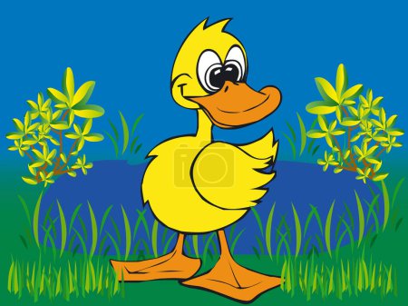 Illustration for Illustratition of an Toonimal Duck-Vector - Royalty Free Image