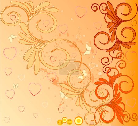 Illustration for Romantic background vector illustration - Royalty Free Image