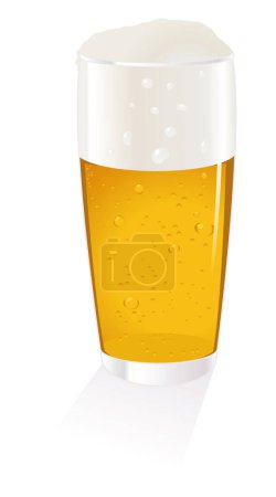 Téléchargez les illustrations : Illustration vectorielle en verre de bière froide - en licence libre de droit