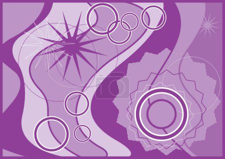 Ilustración de Varios púrpura patrón de diseño - Imagen libre de derechos