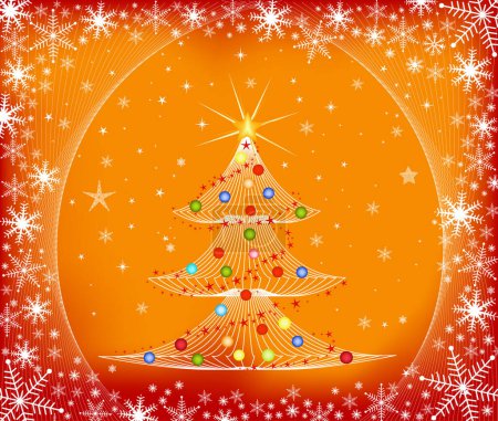 Illustration for Christmas tree - vector image - vector illustration - Royalty Free Image