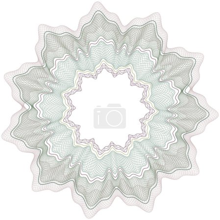 Illustration for Classical vector pattern that is used in currency, tickets,  diplomas, certificates etc - Royalty Free Image