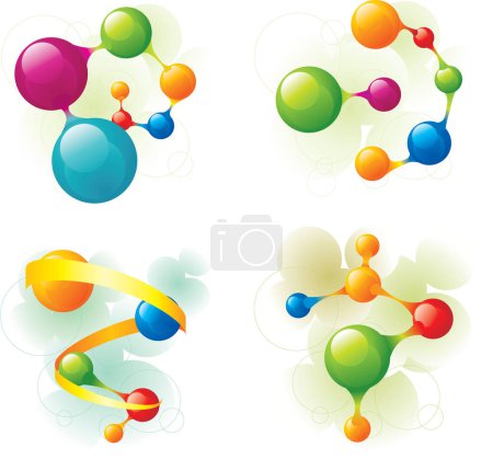 Illustration for Molecule_set image - vector illustration - Royalty Free Image