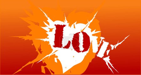 Téléchargez les illustrations : Symbole orange Amour Crise cardiaque - en licence libre de droit