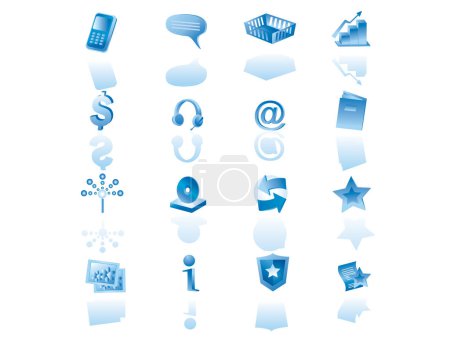 Ilustración de Conjunto de iconos web adecuado para utilizar cualquier tipo de sitio web. - Imagen libre de derechos