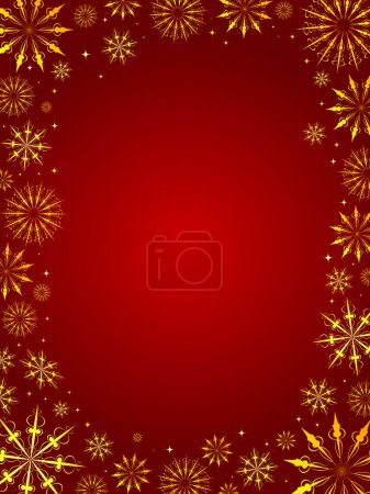 Illustration for Decorative snowflake border image - vector illustration - Royalty Free Image
