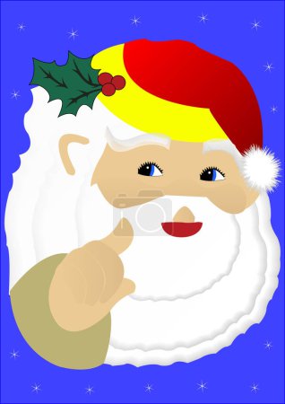 Illustration for Santa Christmas card background - Royalty Free Image