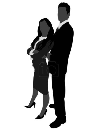 Ilustración de Personas de negocios con antecedentes aislados - Imagen libre de derechos