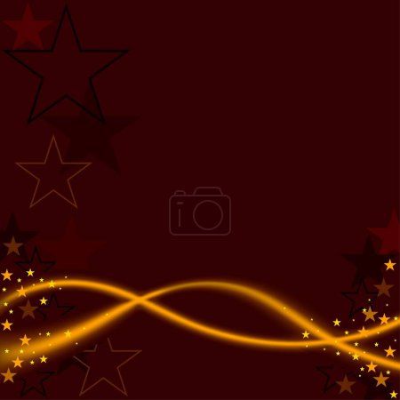 Illustration for Abstract background 01 - Flame effects and stars background as illustration - Royalty Free Image