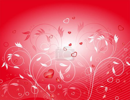 Téléchargez les illustrations : Illustration de Valentins LOVE image de fond - illustration vectorielle - en licence libre de droit