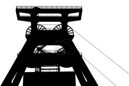 imagen de mina de carbón - ilustración vectorial