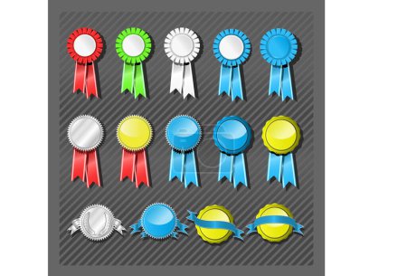 Illustration for Seals and Ribbons blank templates - Royalty Free Image