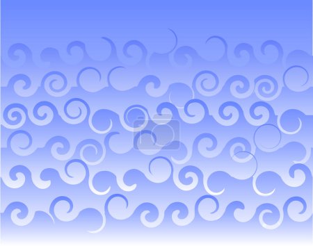 Illustration for Abstract vector background of a wavy ocean - Royalty Free Image
