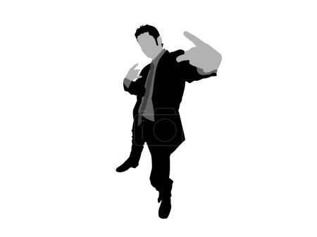Ilustración de Hombre de negocios de pie sobre un fondo aislado - Imagen libre de derechos