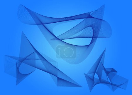 Illustration for Blue abstract background - vector - Royalty Free Image
