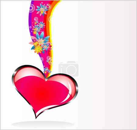 Illustration for I love background for valentines day card - Royalty Free Image