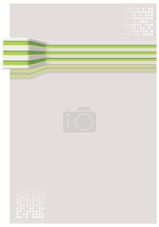 Ilustración de Cable gris con rayas verdes sobre fondo gris con puntos - Imagen libre de derechos