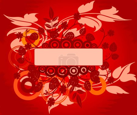 Illustration for Abstract  artistic  floral background - vector - Royalty Free Image