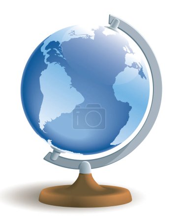 Illustration for Vector illustration of a globe on white background. - Royalty Free Image