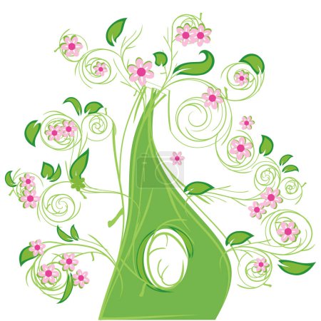 Ilustración de Árbol floral hermosa imagen - ilustración en color - Imagen libre de derechos